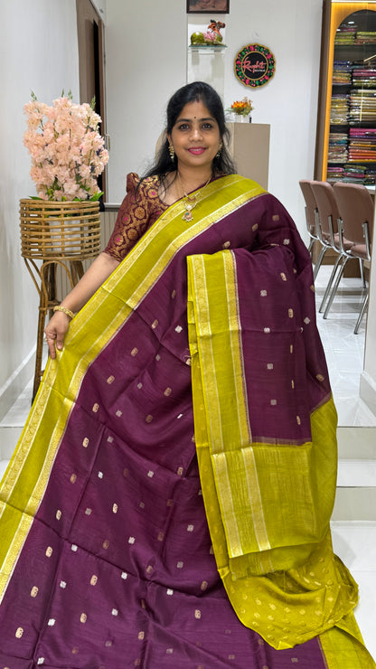 Gap Border Semi Tussar Saree