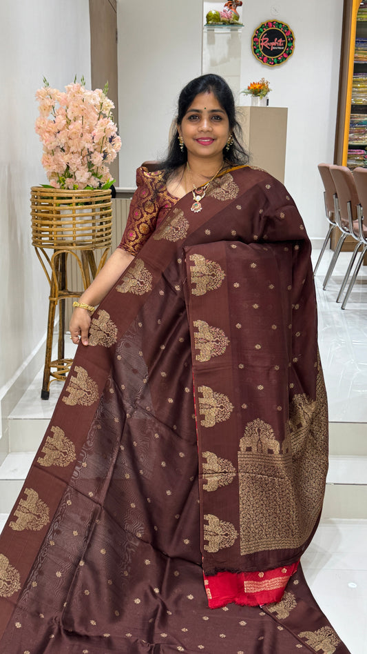 Tussar Georgette Saree with Motifs Embellished Border