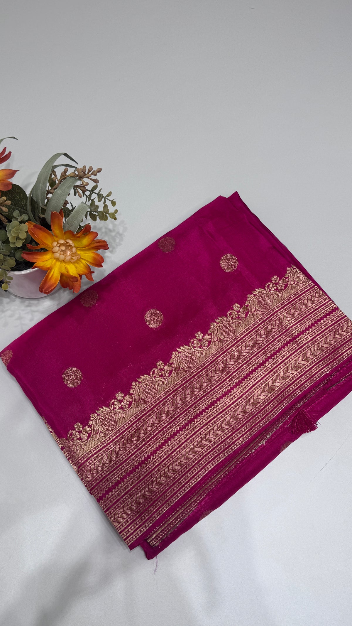 Tussar Georgette Saree with Border