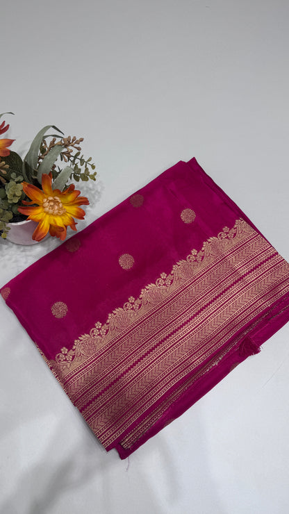 Tussar Georgette Saree with Border