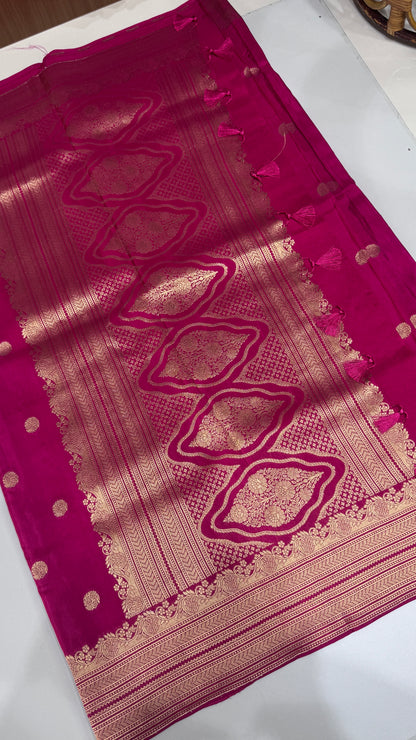 Tussar Georgette Saree with Border