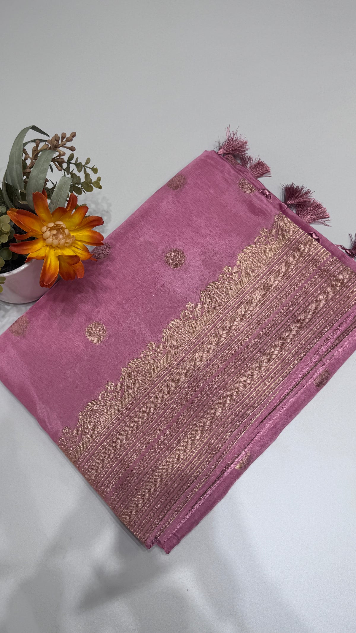 Tussar Georgette Saree with Border