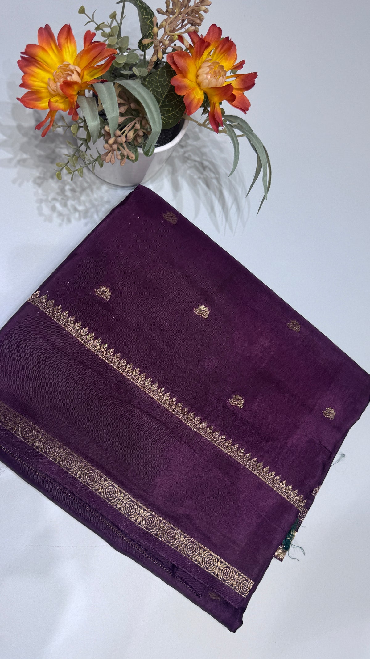 Semi Munga Crepe with Gap Border