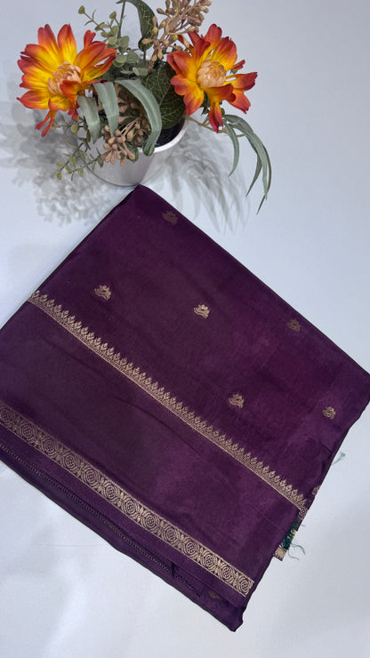 Semi Munga Crepe with Gap Border