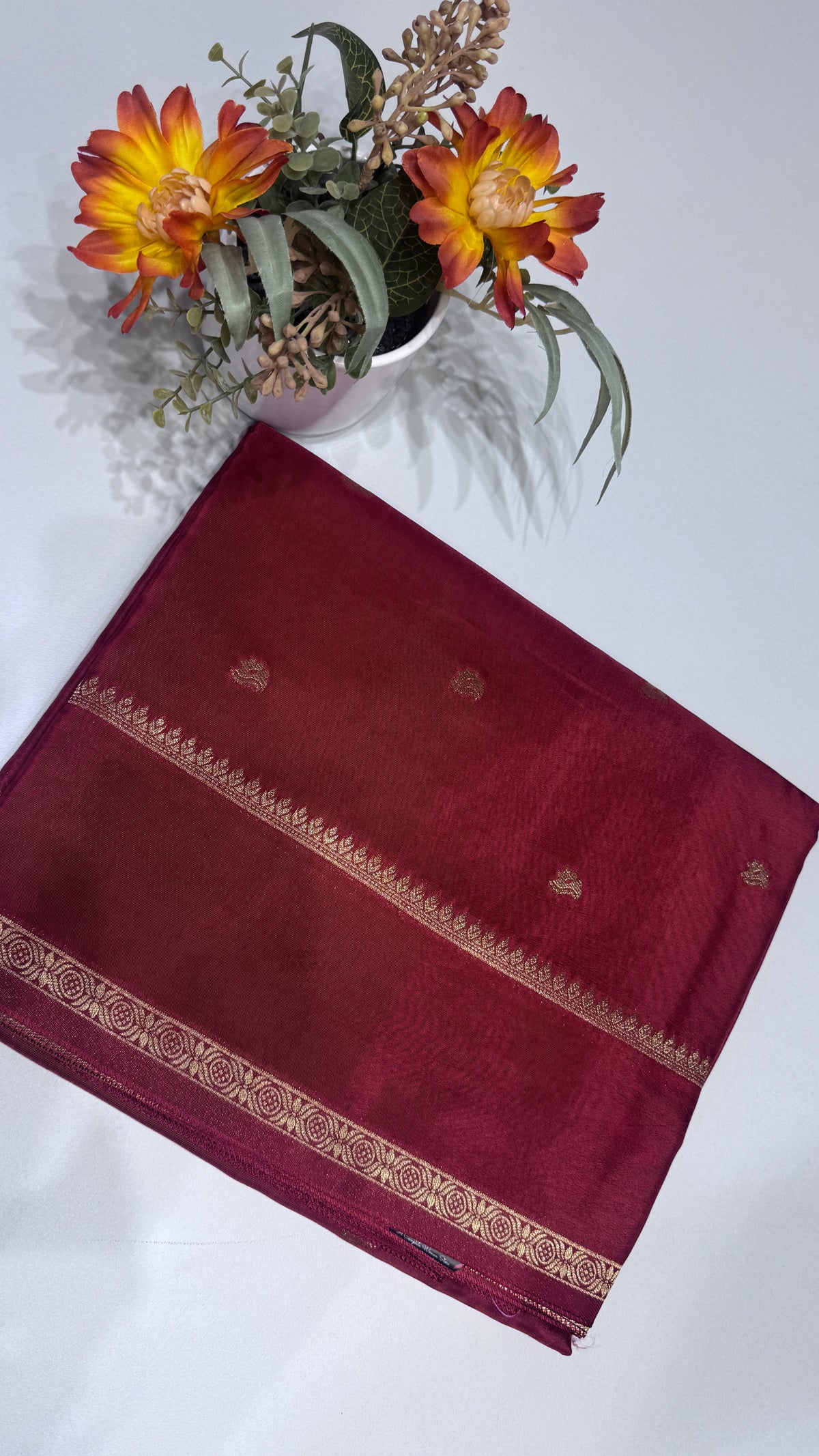 Semi Munga Crepe with Gap Border