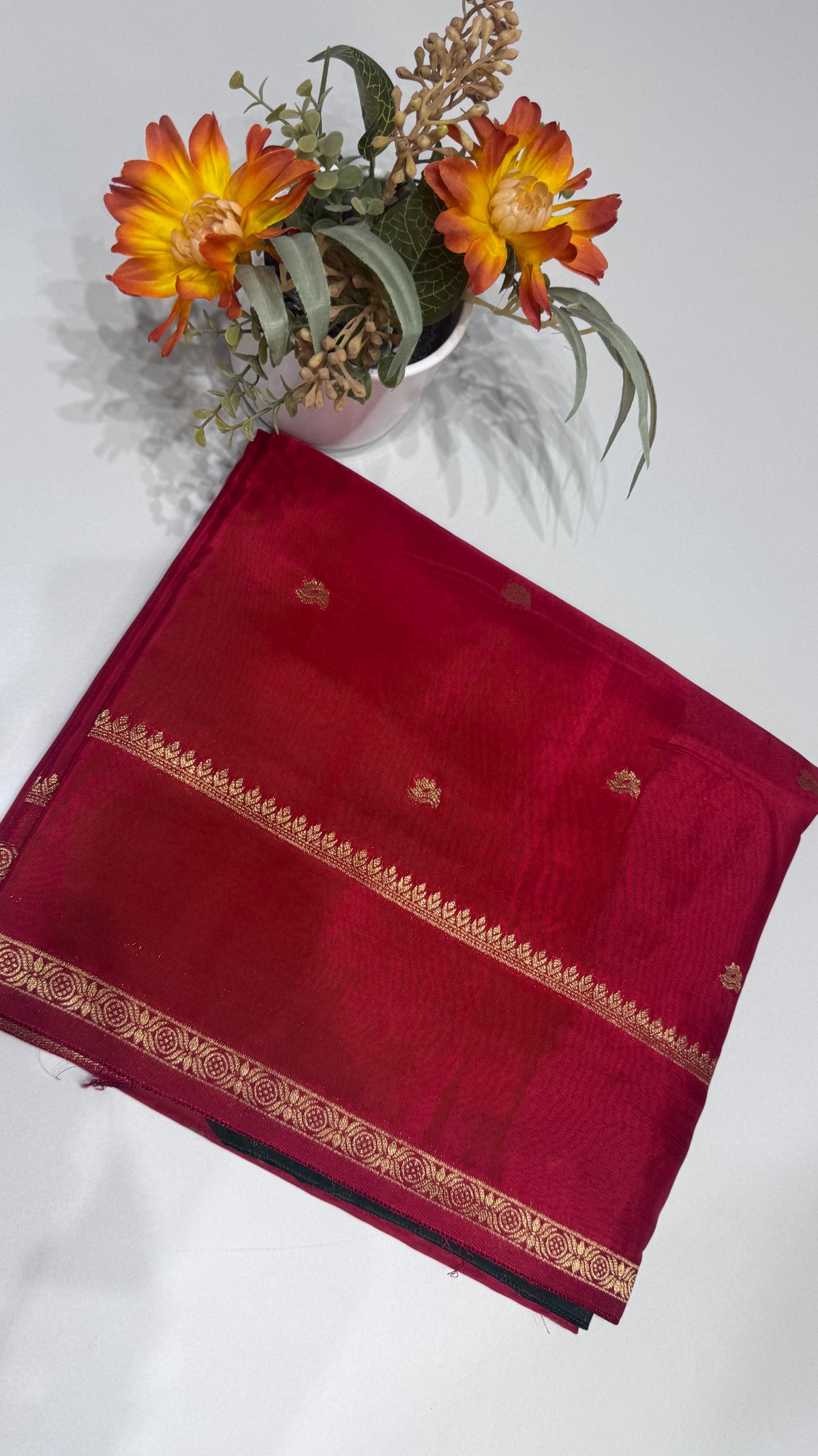 Semi Munga Crepe with Gap Border
