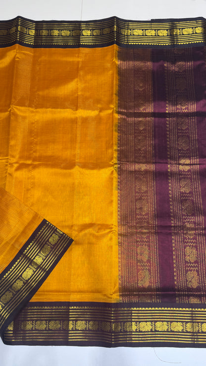 Vairoosi Pure Silk Cotton Saree with Korvai Border