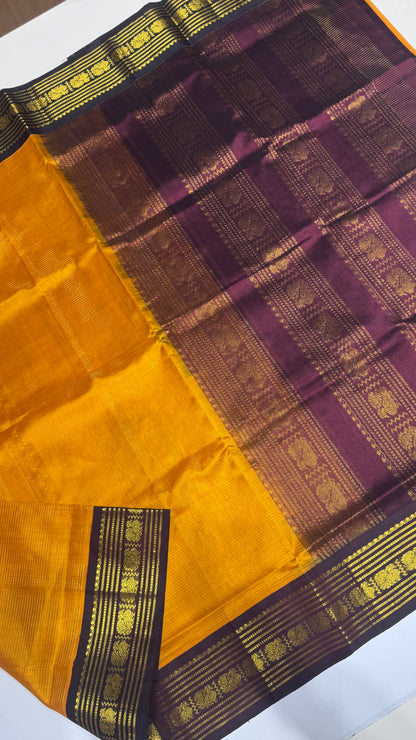 Vairoosi Pure Silk Cotton Saree with Korvai Border