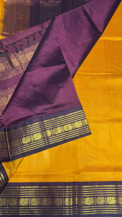 Vairoosi Pure Silk Cotton Saree with Korvai Border