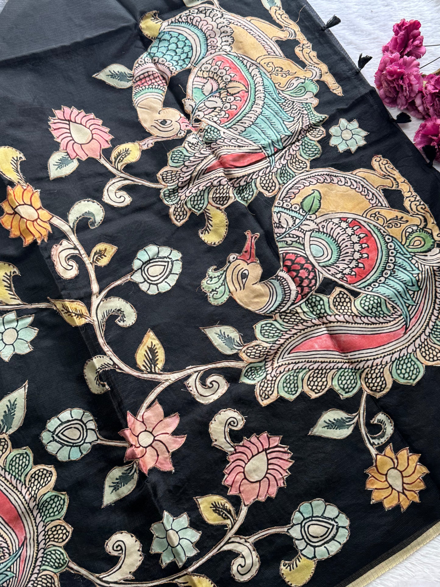 Applique Work Saree