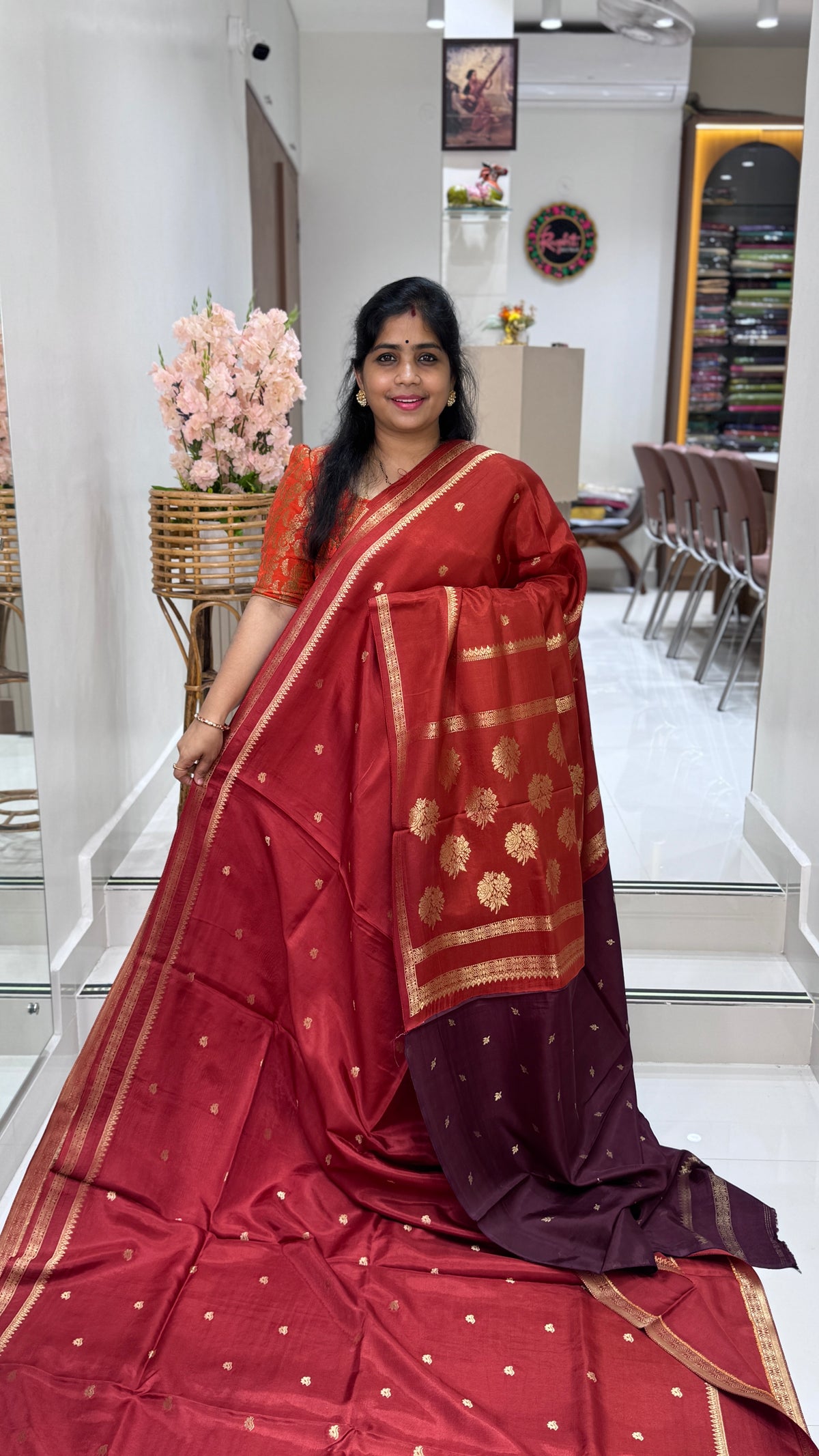 Semi Munga Crepe with Gap Border