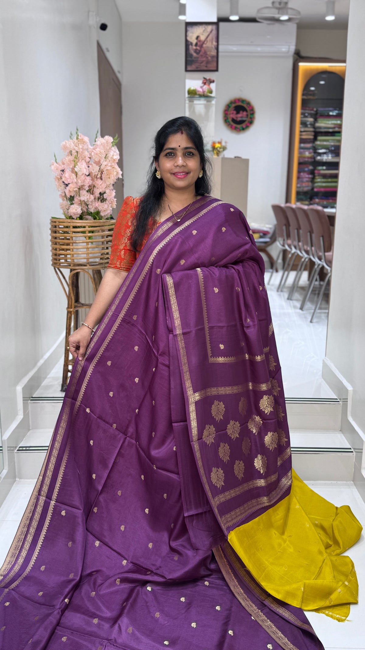 Semi Munga Crepe with Gap Border