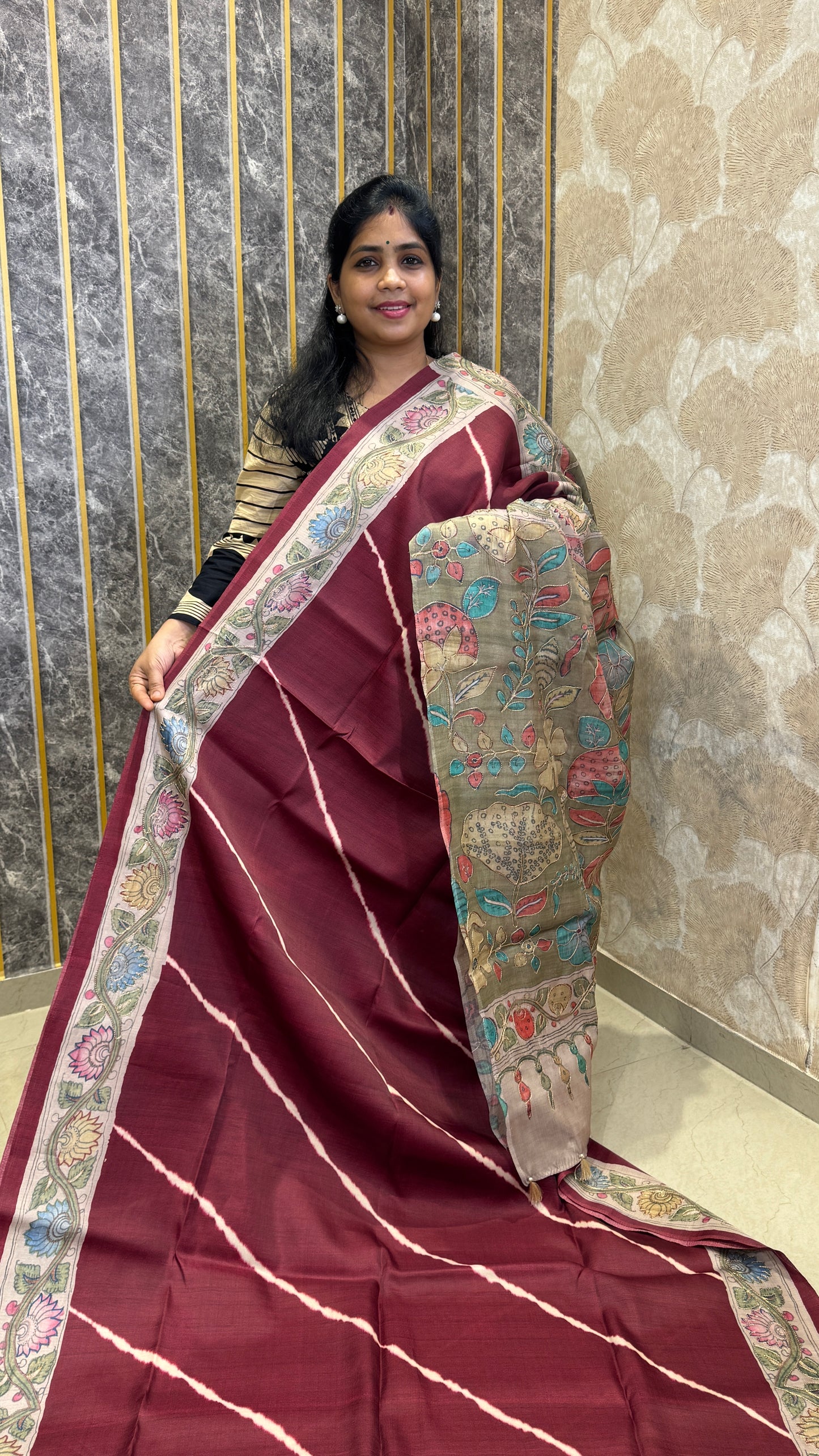 Chanderi Fusion Saree