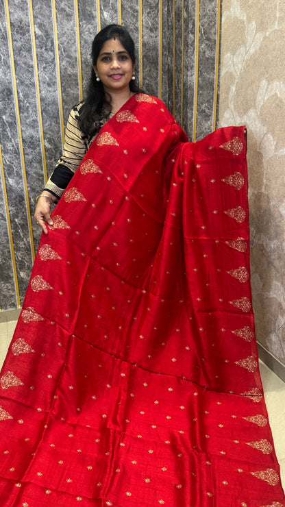Tussar Georgette Saree with Motifs Border