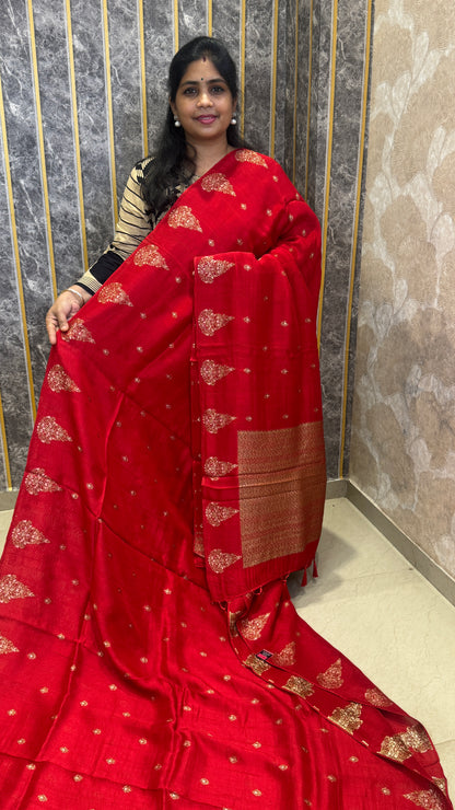 Tussar Georgette Saree with Motifs Border