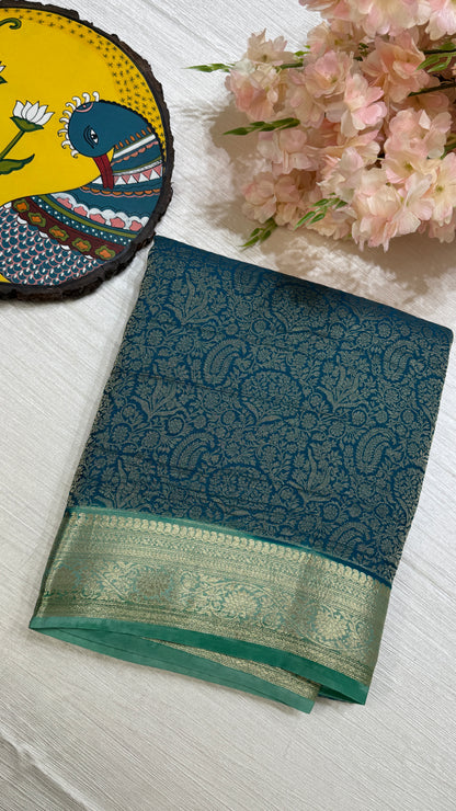 Banaras Wrinkle Geogrette Saree