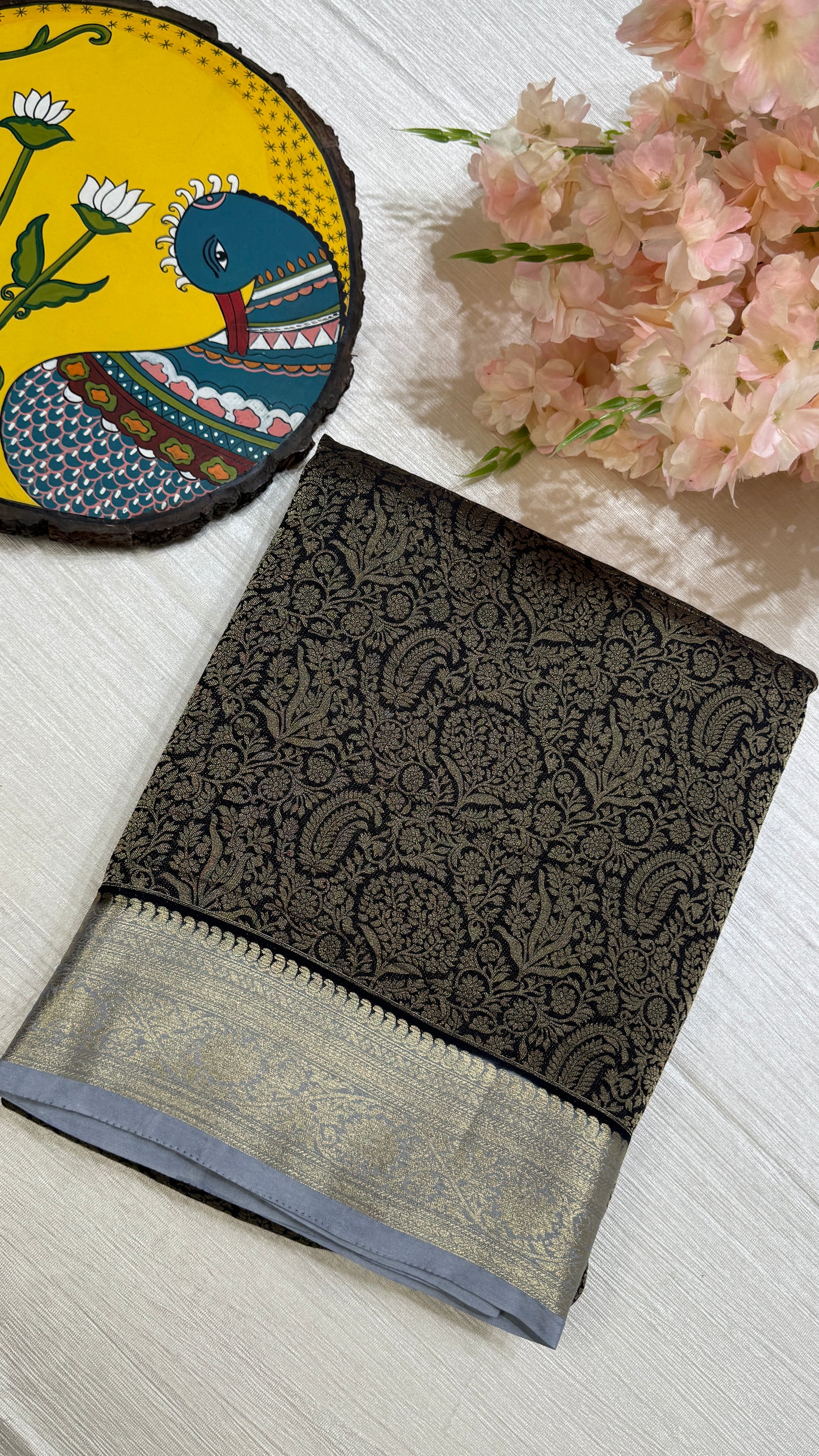 Banaras Wrinkle Geogrette Saree