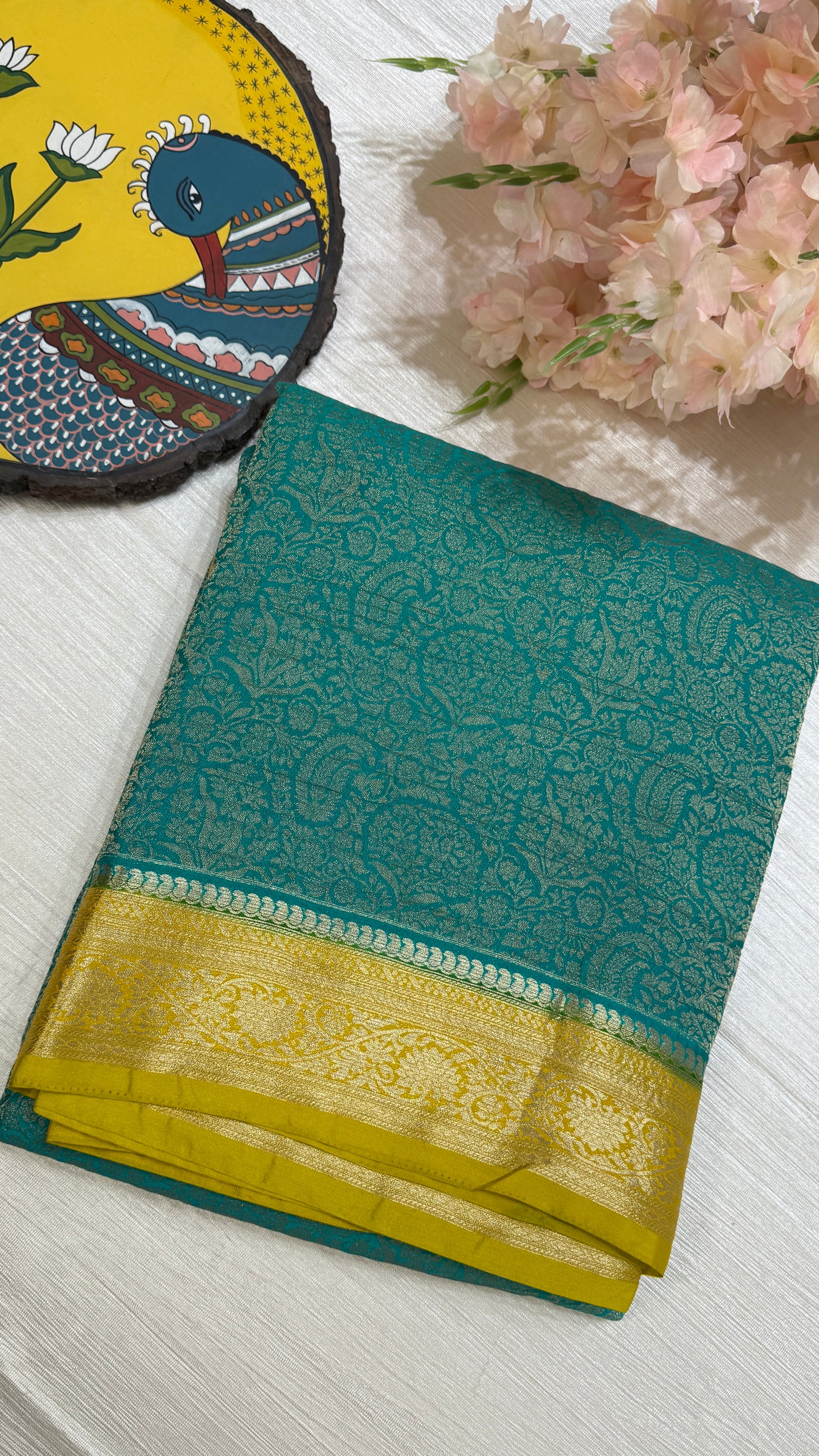Banaras Wrinkle Geogrette Saree