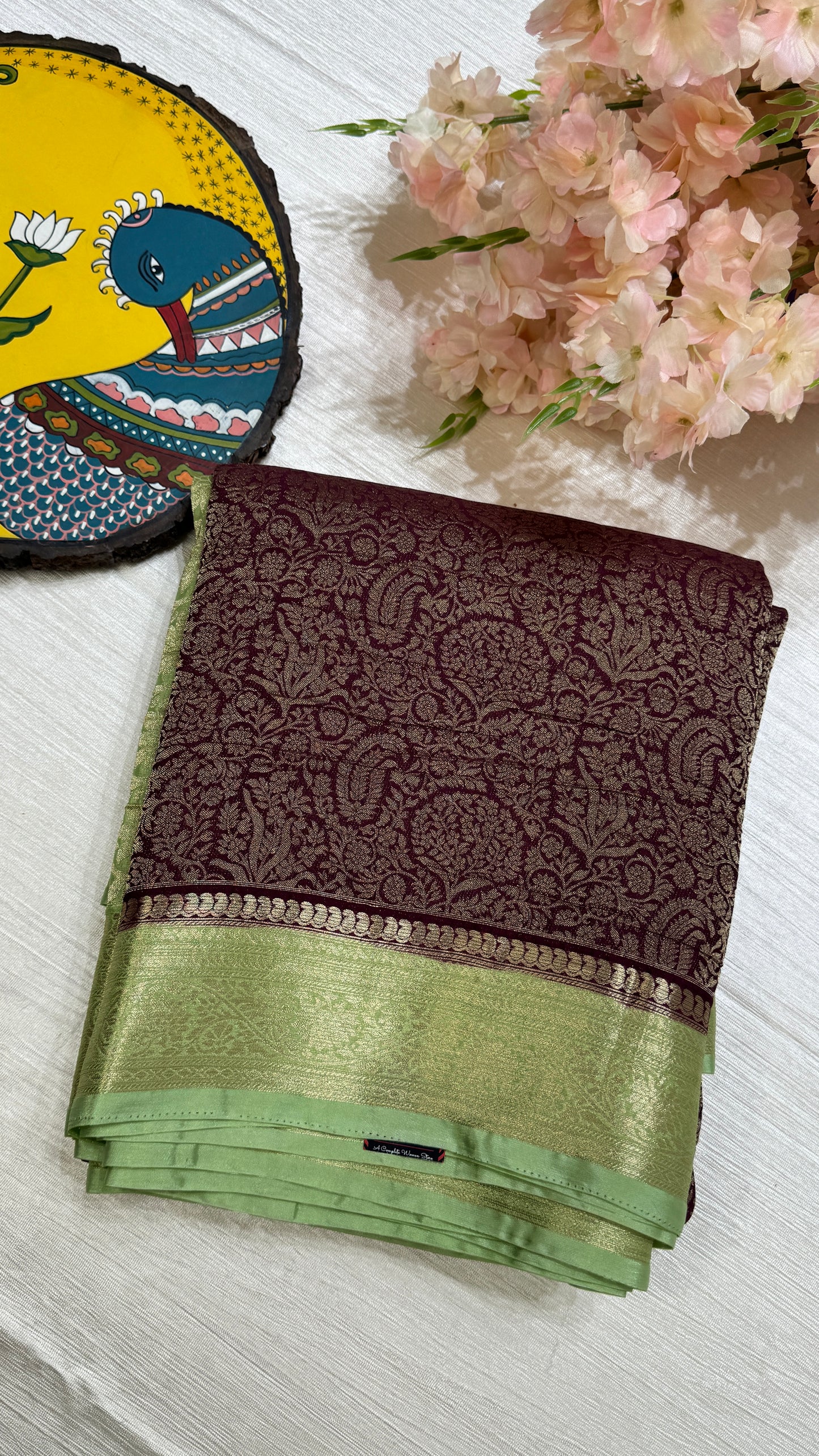 Banaras Wrinkle Geogrette Saree