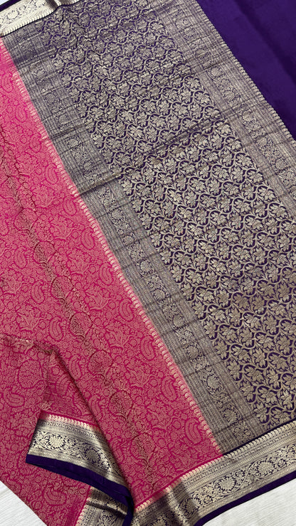 Banaras Wrinkle Geogrette Saree