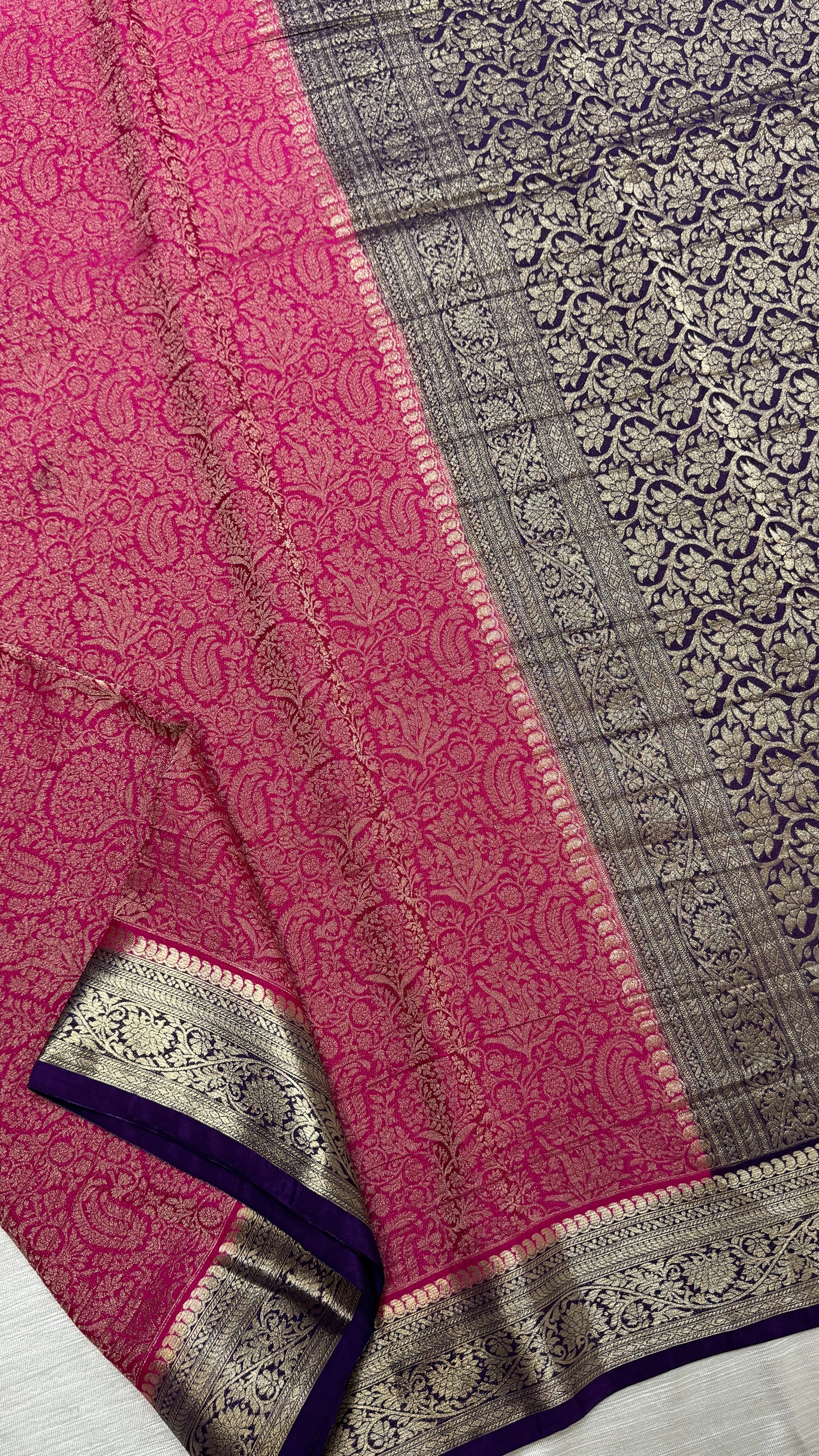 Banaras Wrinkle Geogrette Saree