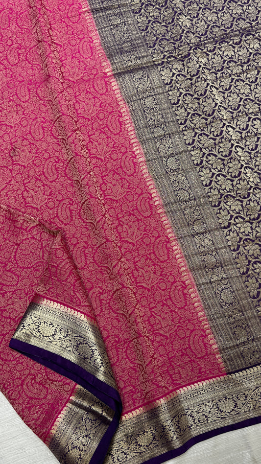 Banaras Wrinkle Geogrette Saree