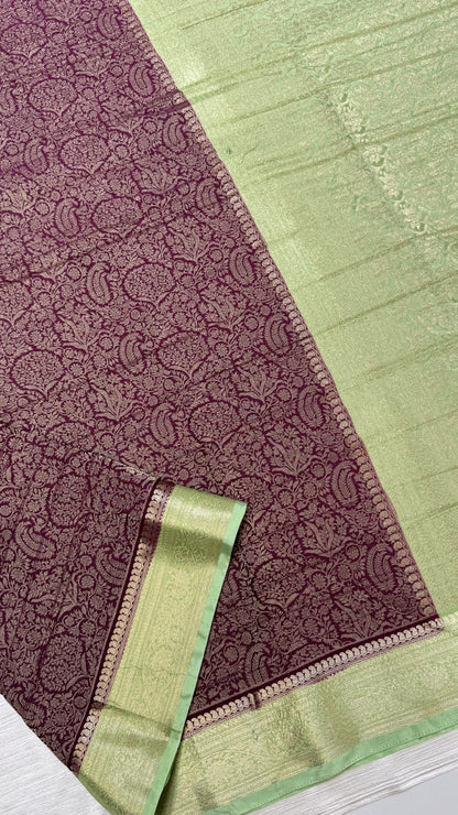 Banaras Wrinkle Geogrette Saree