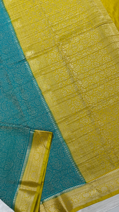 Banaras Wrinkle Geogrette Saree