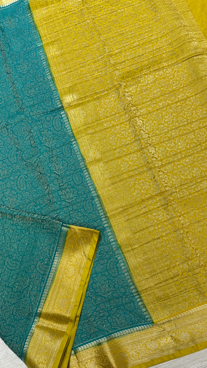 Banaras Wrinkle Geogrette Saree