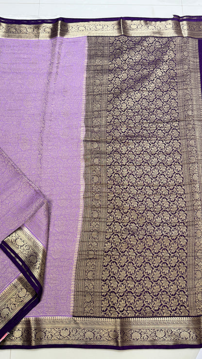 Banaras Wrinkle Geogrette Saree