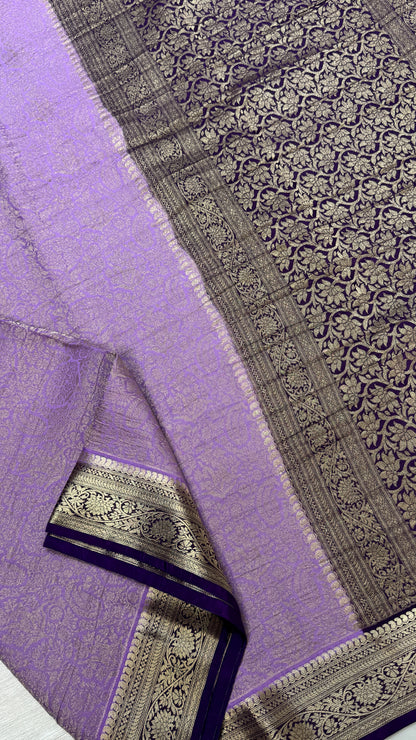 Banaras Wrinkle Geogrette Saree