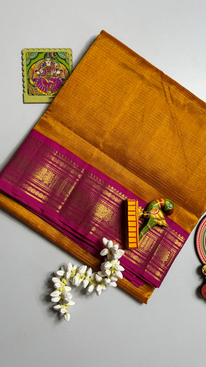 Vairoosi Pure Silk Cotton Saree with Korvai Border