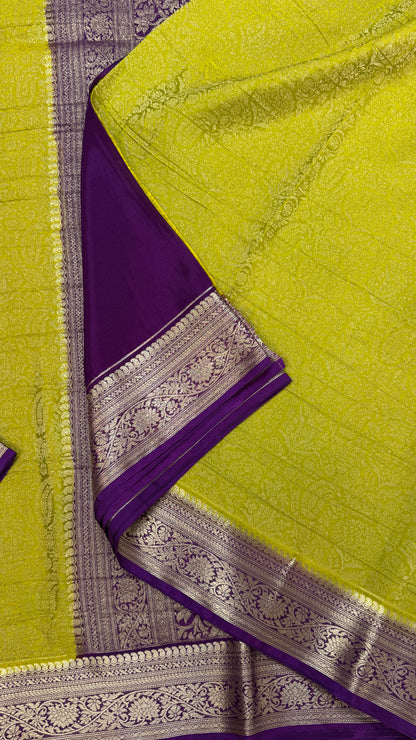 Banaras Wrinkle Geogrette Saree