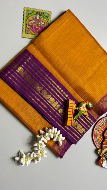 Vairoosi Pure Silk Cotton Saree with Korvai Border
