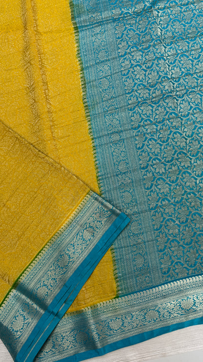 Banaras Wrinkle Geogrette Saree
