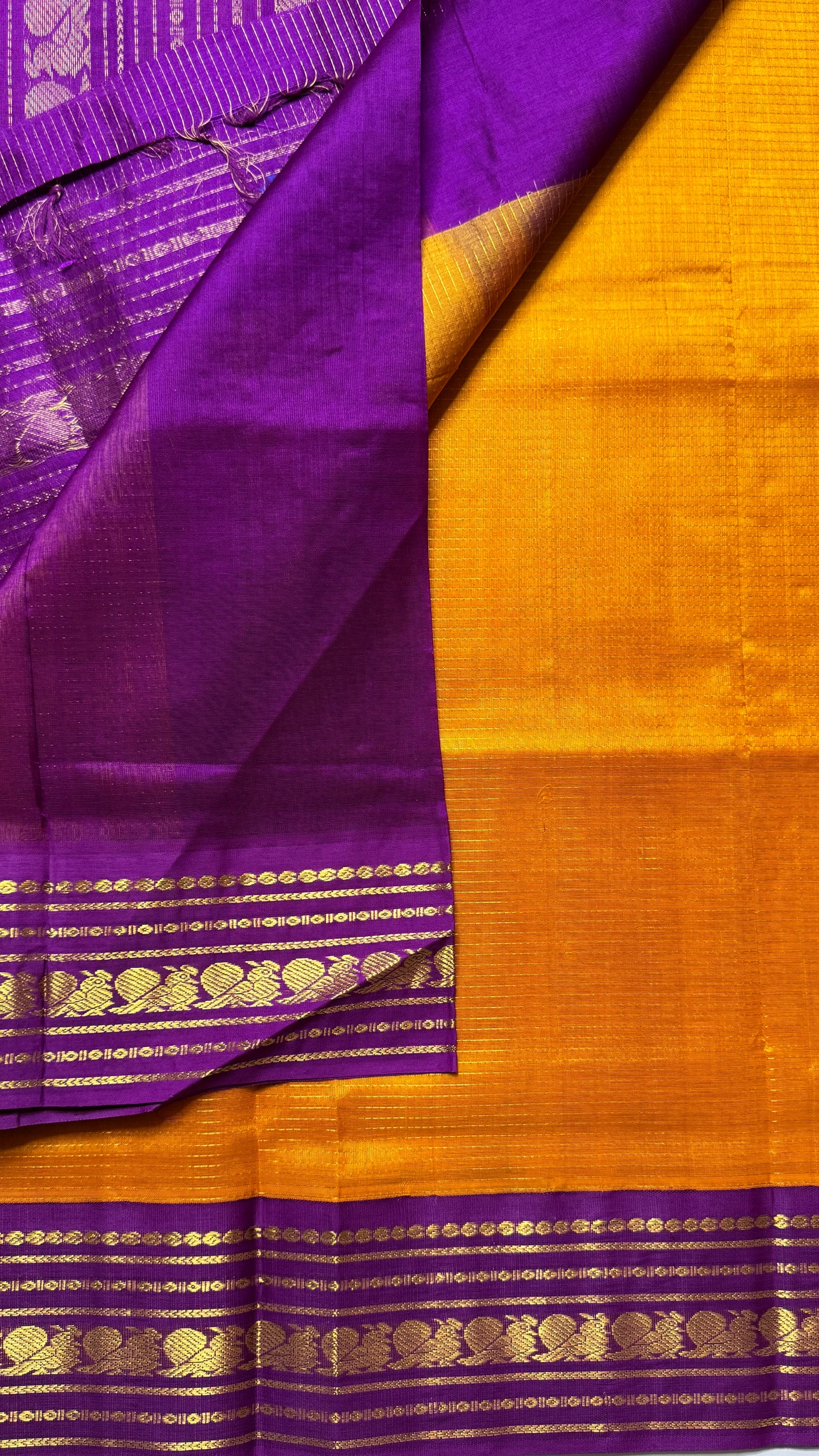 Vairoosi Pure Silk Cotton Saree with Korvai Border
