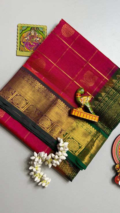 Mayil & Chakram Butta Pure Silk Cotton Saree