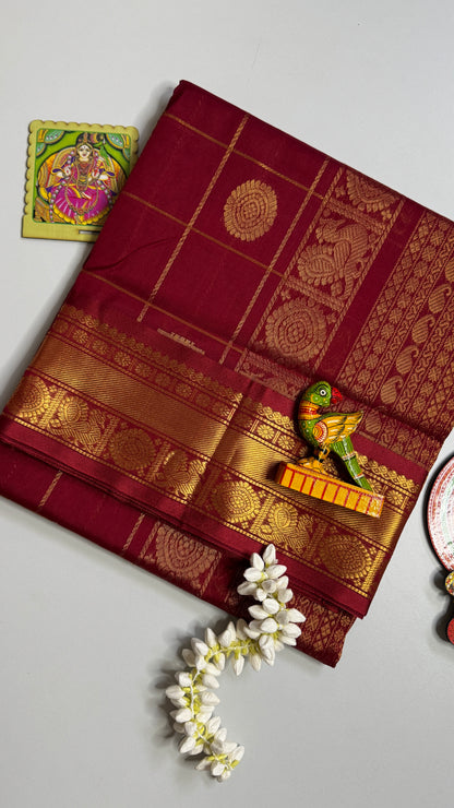 Mayil & Chakram Butta Pure Silk Cotton Saree