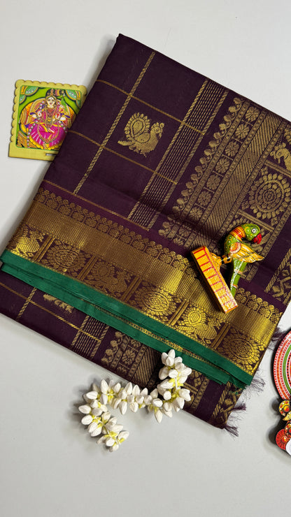 Mayil & Chakram Butta Pure Silk Cotton Saree