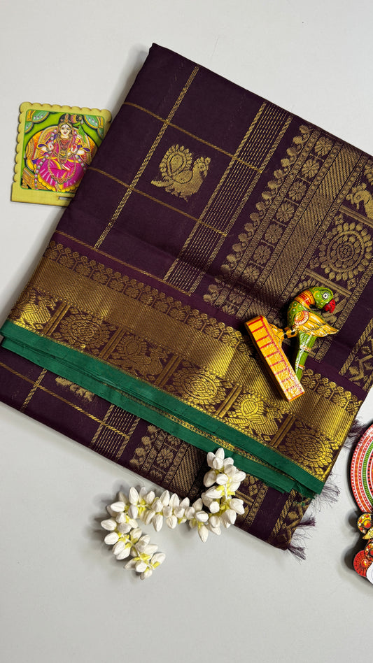 Mayil & Chakram Butta Pure Silk Cotton Saree