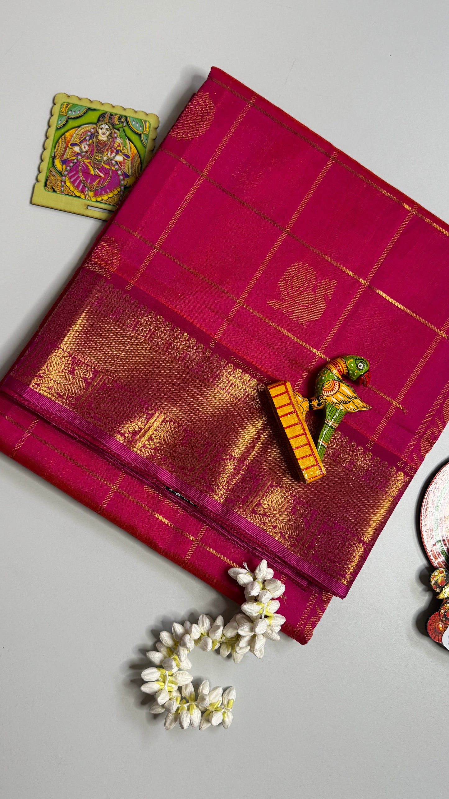 Mayil & Chakram Butta Pure Silk Cotton Saree