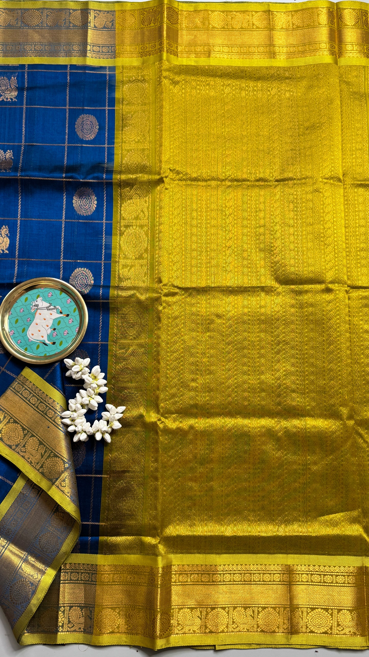 Mayil & Chakram Butta Pure Silk Cotton Saree