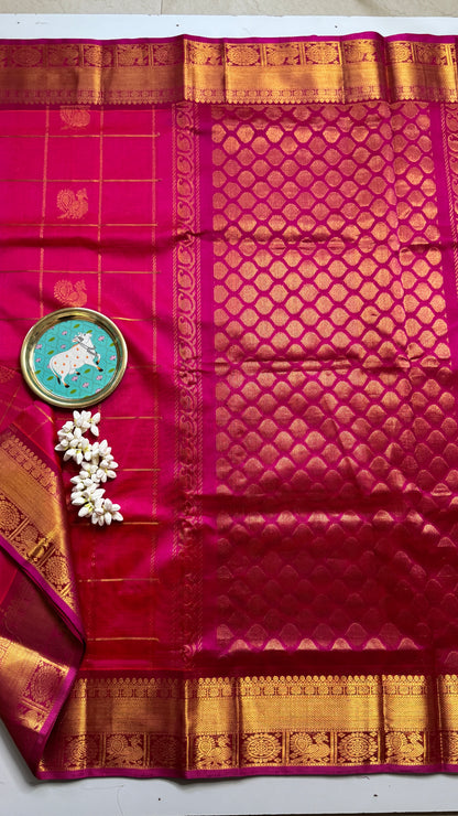 Mayil & Chakram Butta Pure Silk Cotton Saree