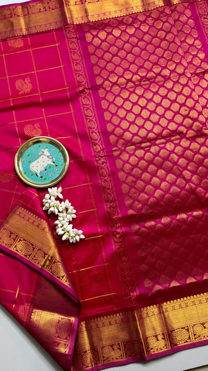 Mayil & Chakram Butta Pure Silk Cotton Saree