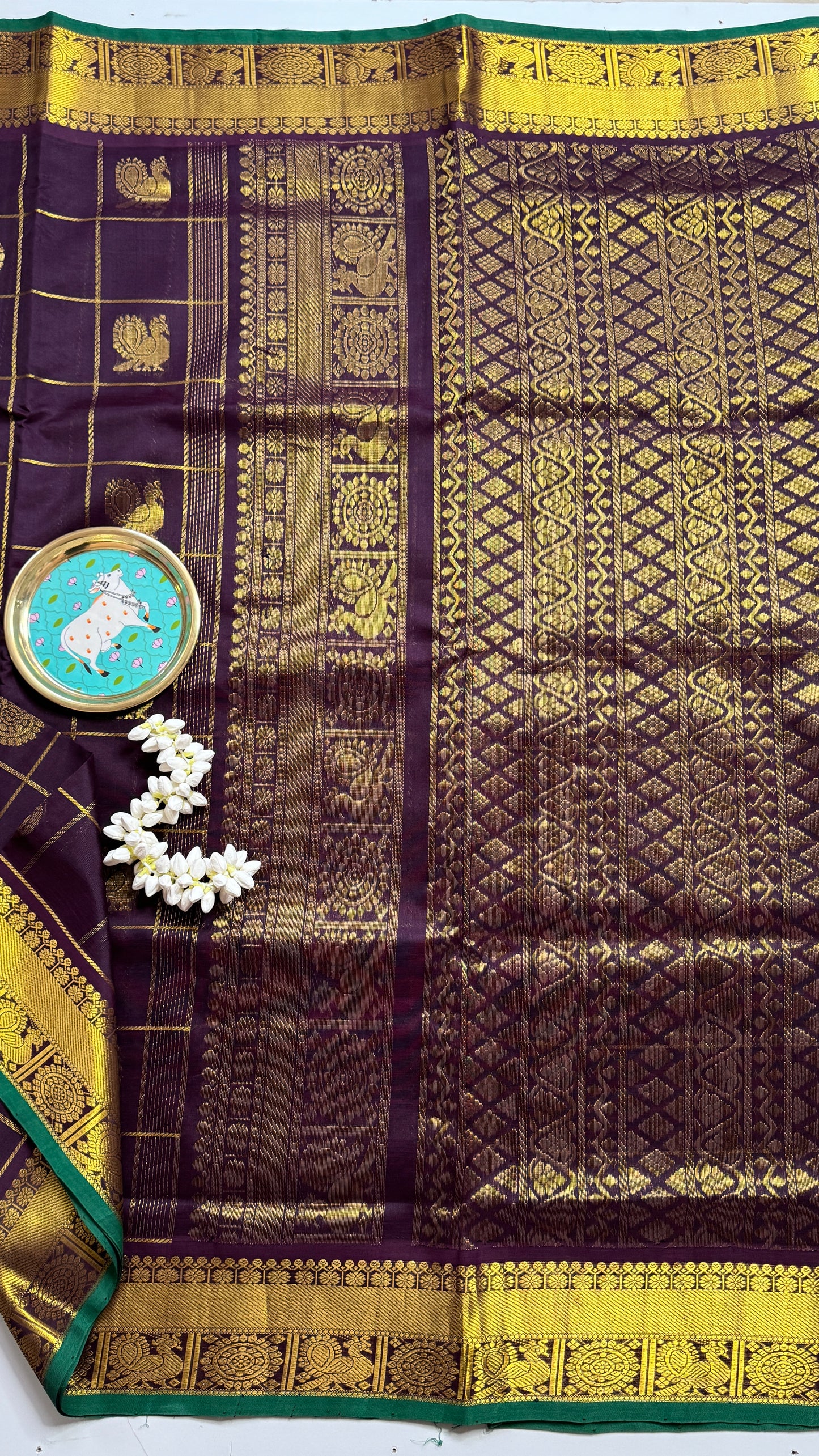 Mayil & Chakram Butta Pure Silk Cotton Saree