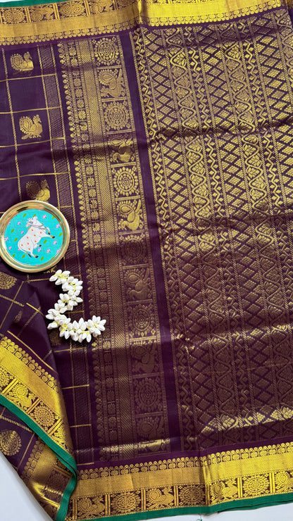 Mayil & Chakram Butta Pure Silk Cotton Saree