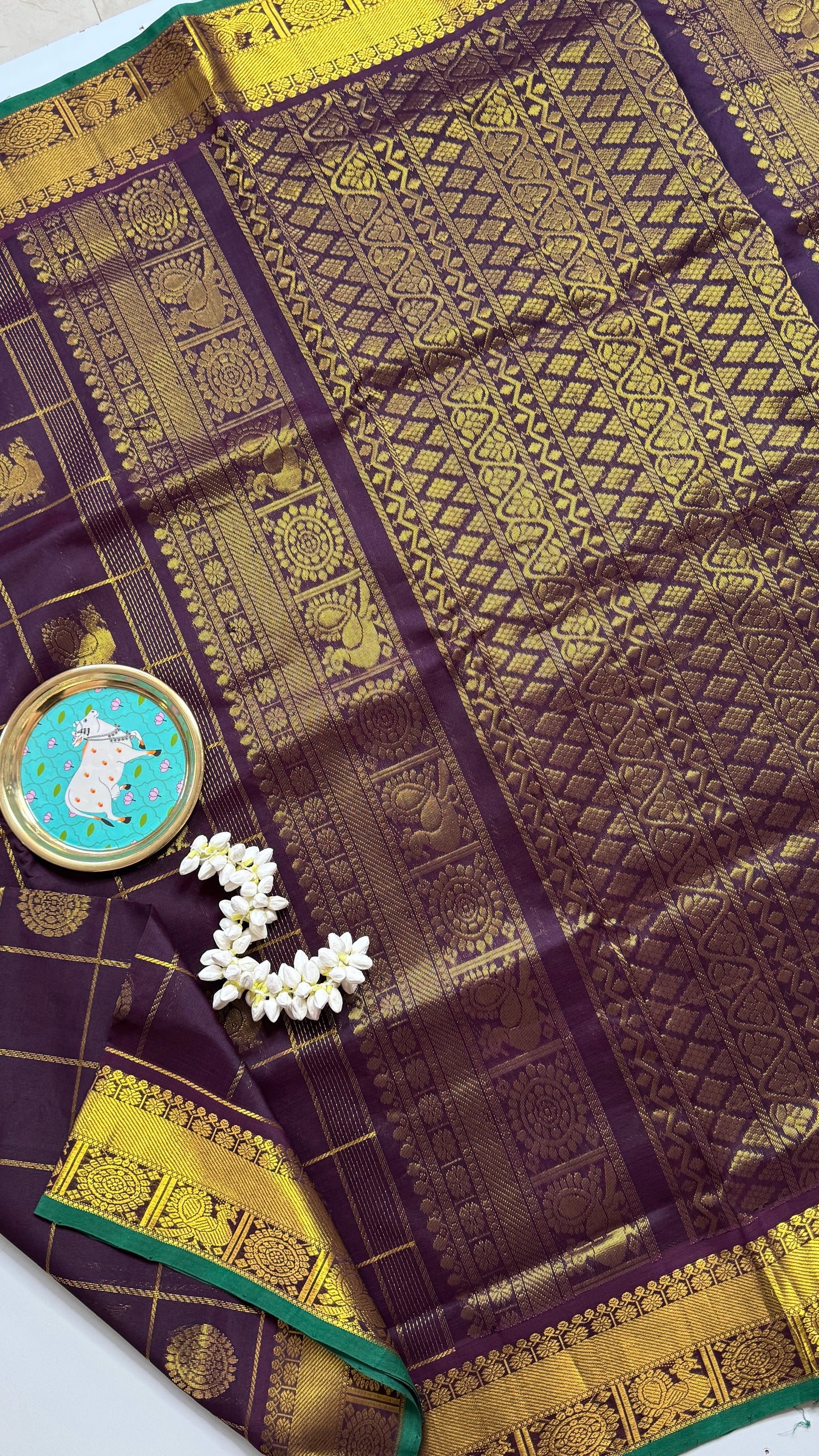 Mayil & Chakram Butta Pure Silk Cotton Saree