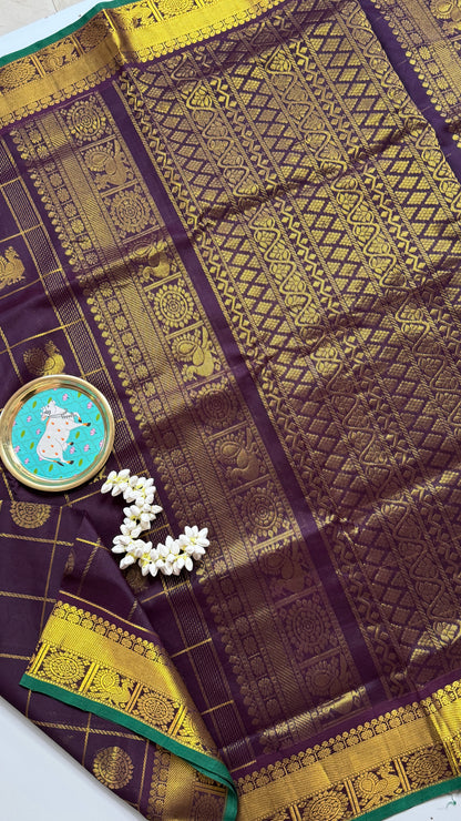 Mayil & Chakram Butta Pure Silk Cotton Saree