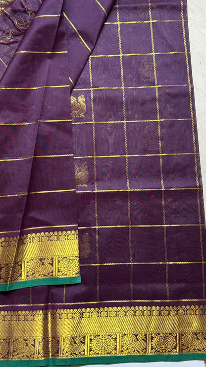 Mayil & Chakram Butta Pure Silk Cotton Saree