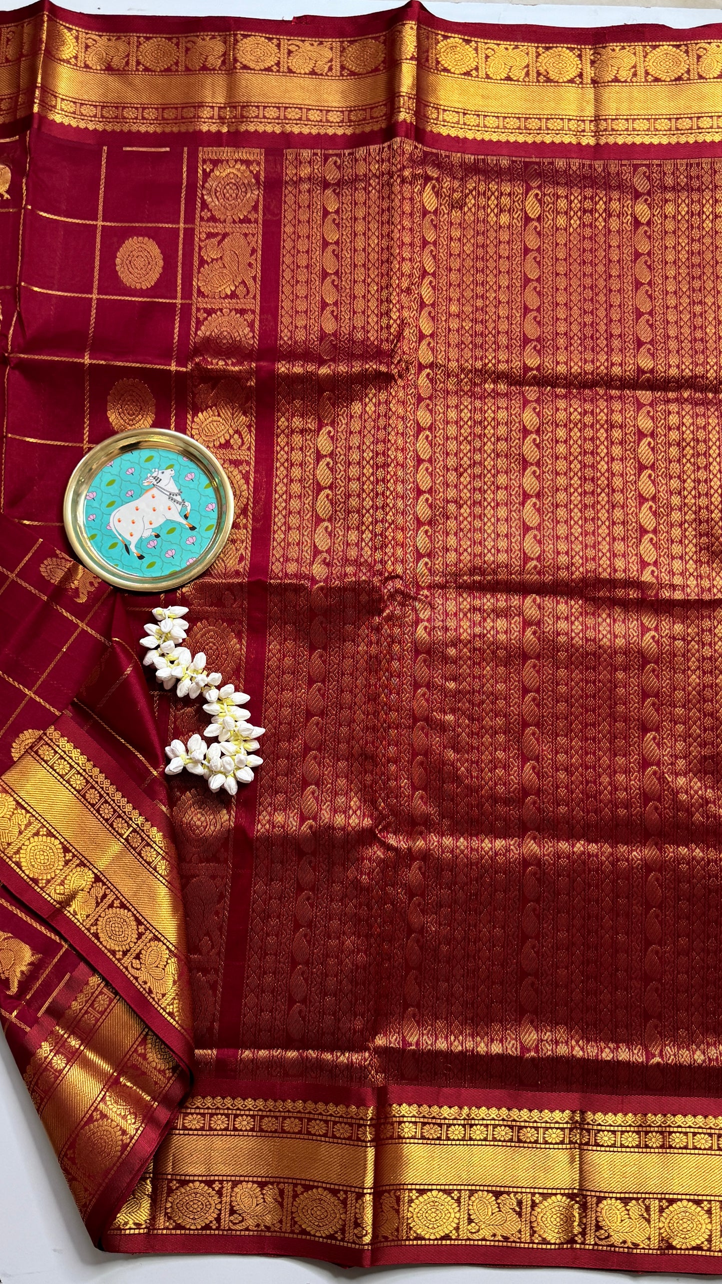 Mayil & Chakram Butta Pure Silk Cotton Saree